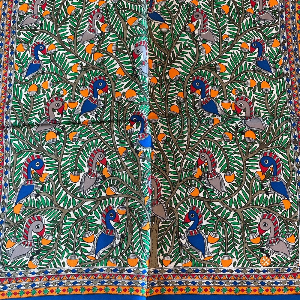 Tory Burch - Something Wild Silk Neckerchief courtesy of Green New With Tags